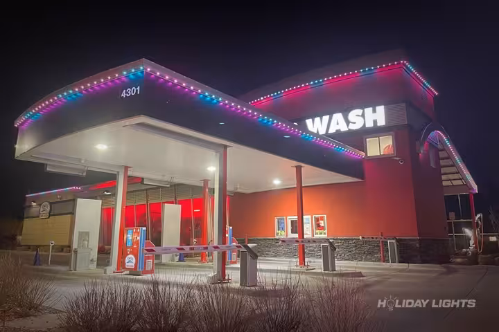 Martha's Vineyard house featuring permanent holiday lighting solution